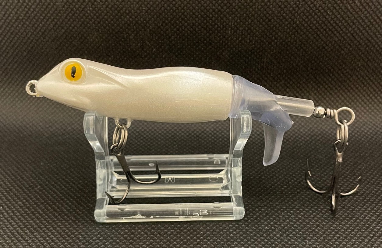 clear plastic fishing lures TOPWATER- Pearl White – 34 Custom Lures