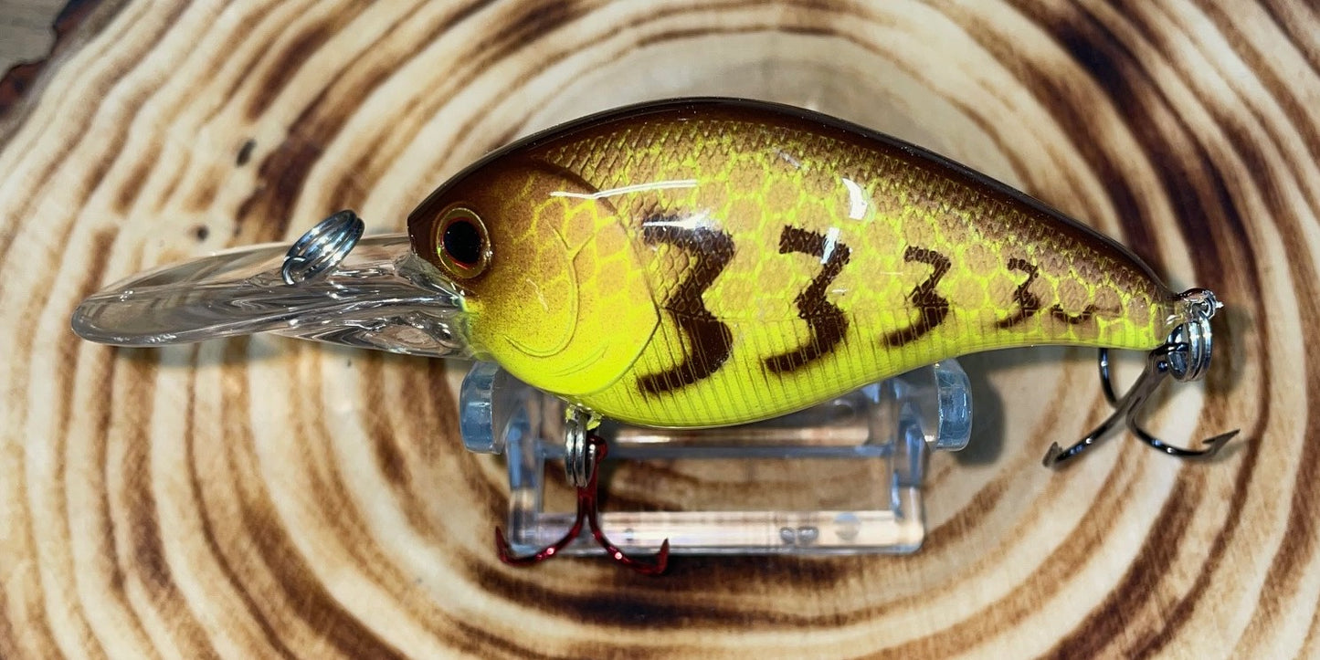 DEEP DIVER- Chartreuse and Brown Craw