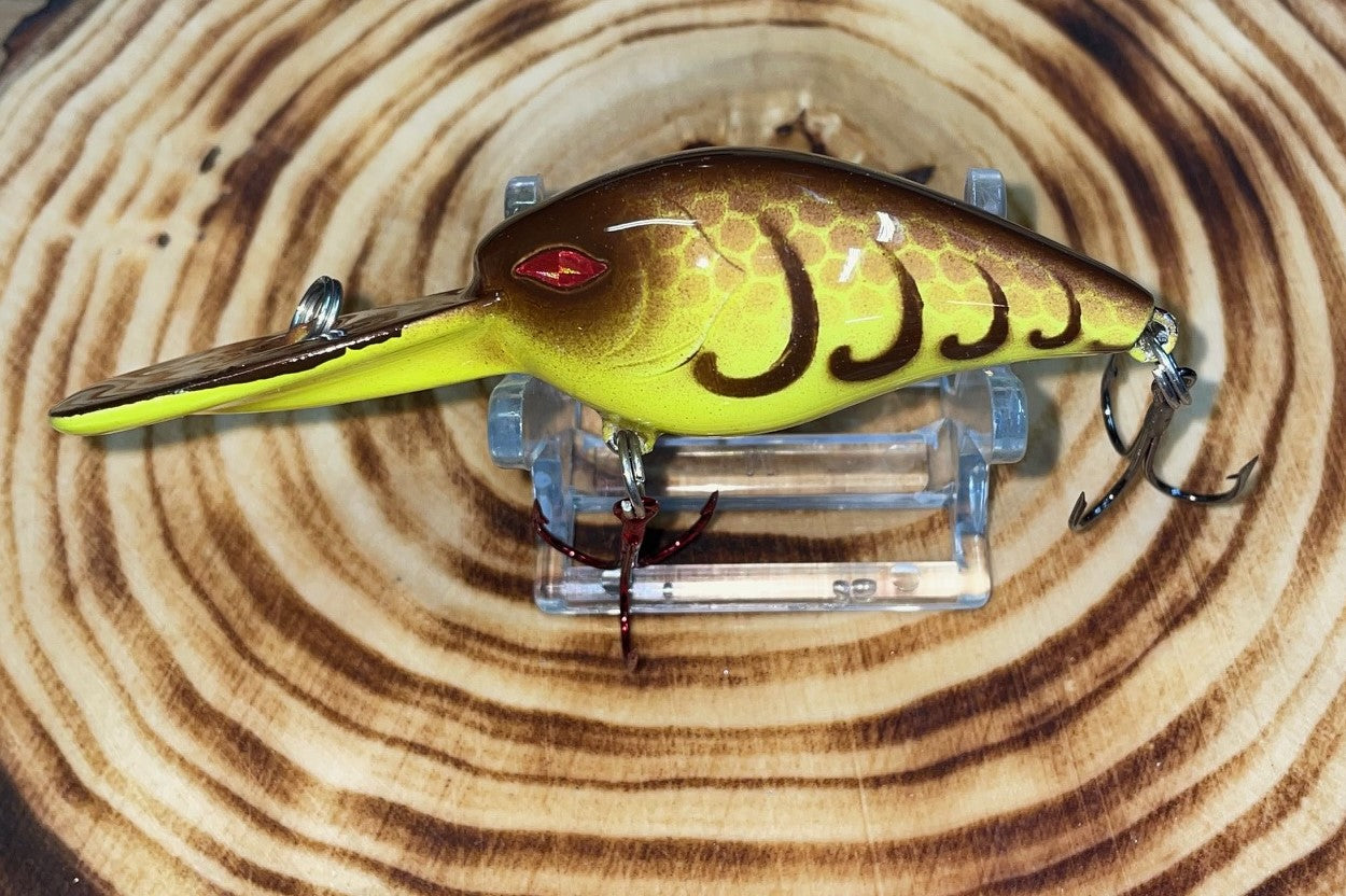 DEEP DIVER- Chartreuse and Brown Craw