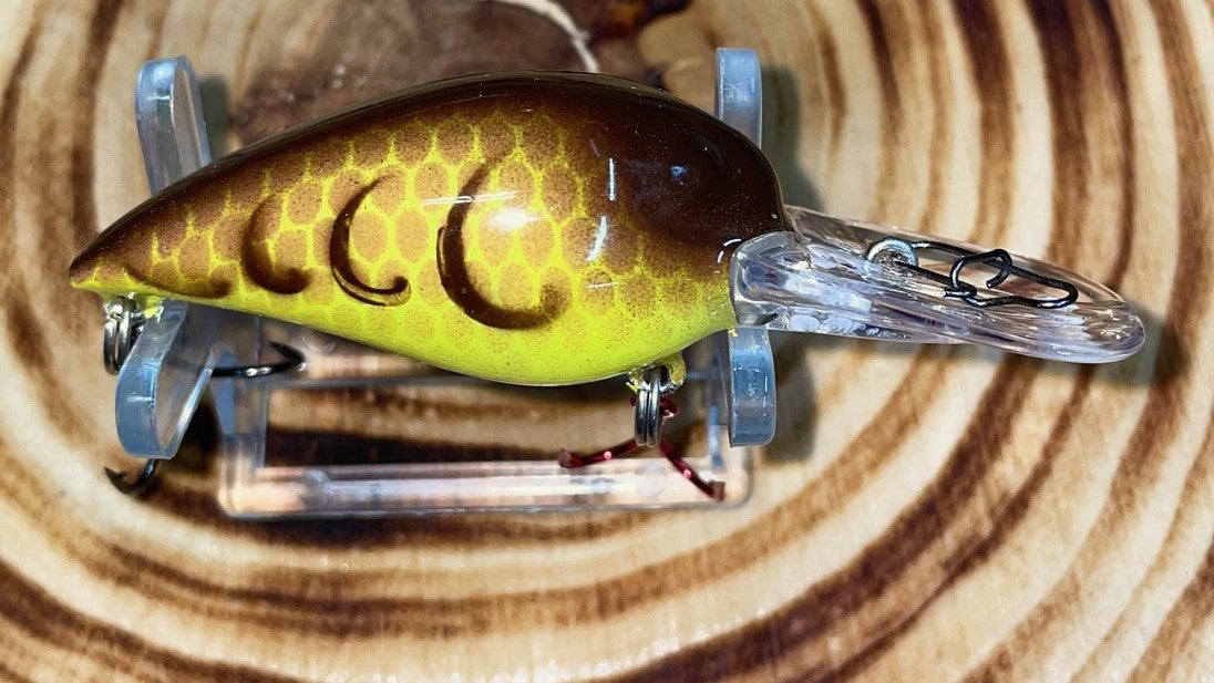 DEEP DIVER- Chartreuse and Brown Craw