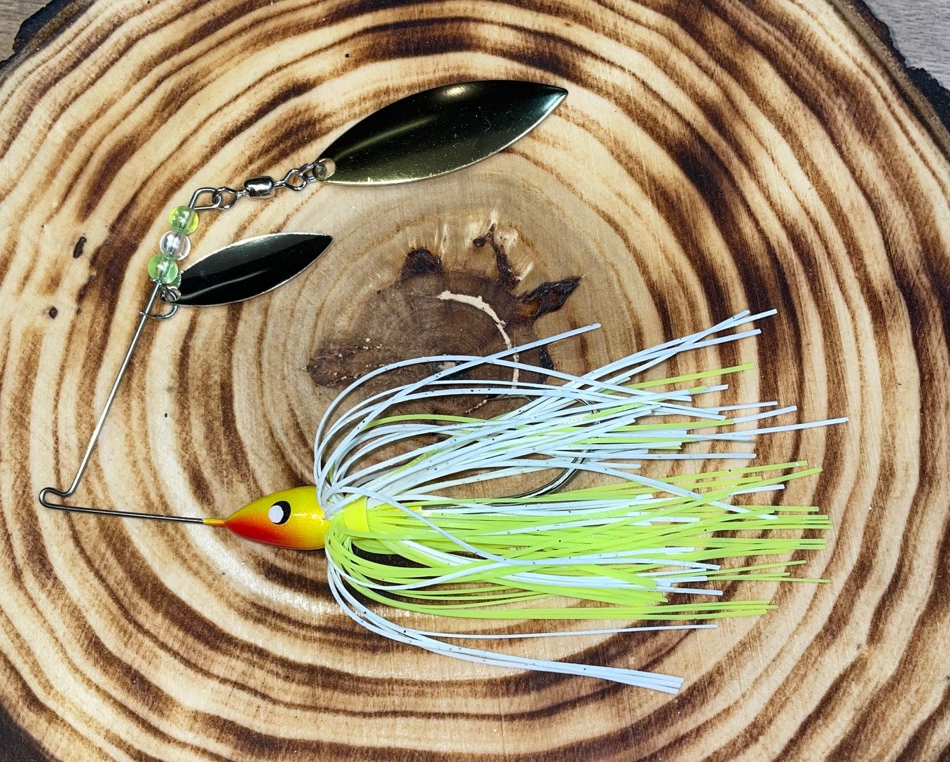 SPINNERBAIT- Chartreuse and White