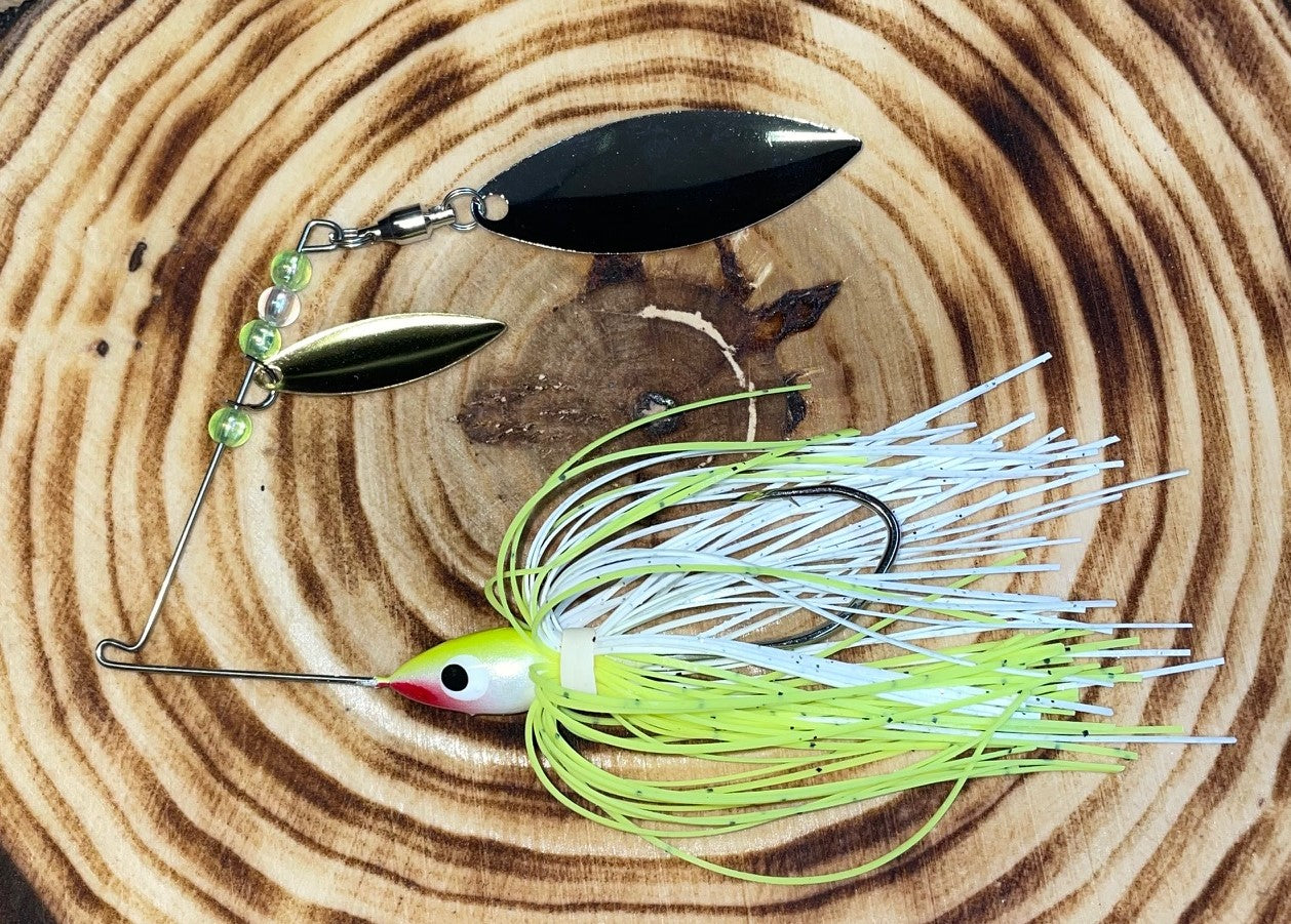 SPINNERBAIT- Chartreuse and White